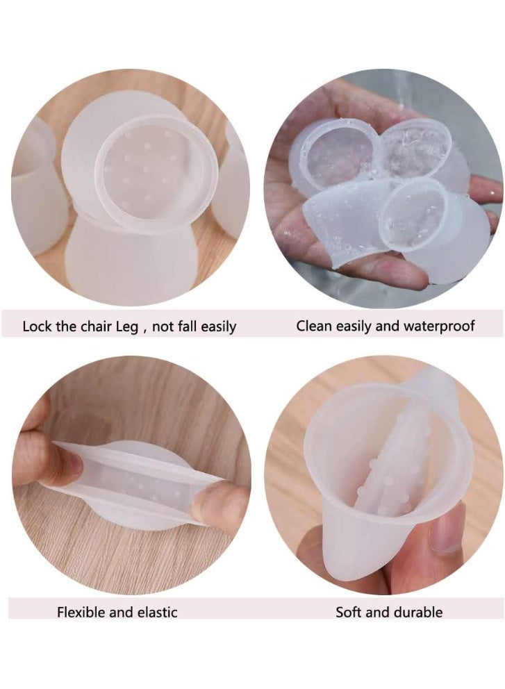 مجموعة تينكات من 16 قطعة من أغطية حماية أرجل الأثاث المصنوعة من السيليكون المقاوم للخدش، مقاس 38 مم/1.5 بوصة، لحماية أرجل الطاولات والكراسي، مناسبة لطاولات الطعام أو طاولات وكراسي الحدائق الخشبية. - Image 3